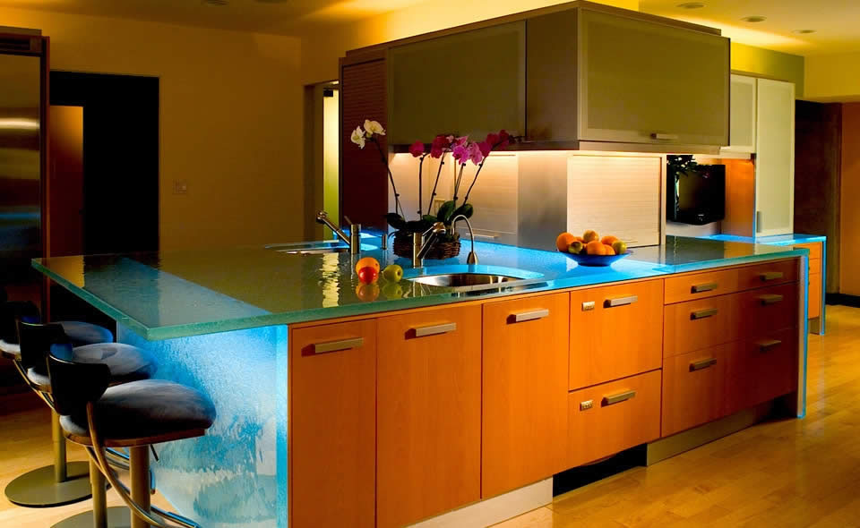 Glass Kitchen Countertops By Thinkglass Idesignarch Interior