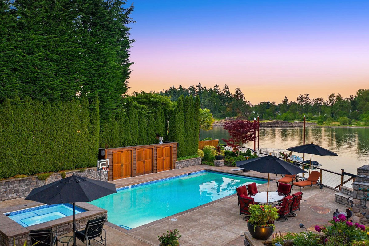 Swimming Pool Terrace by the River