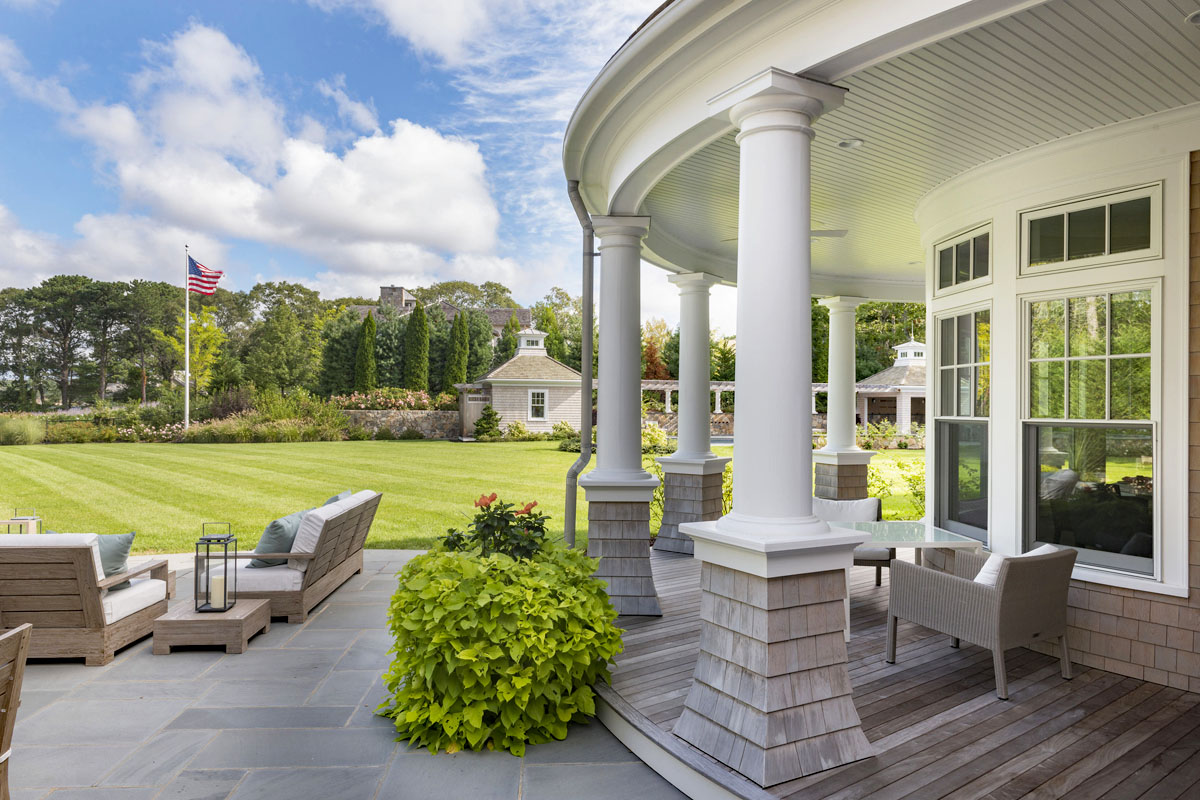 Circular Porch with Classical Columns