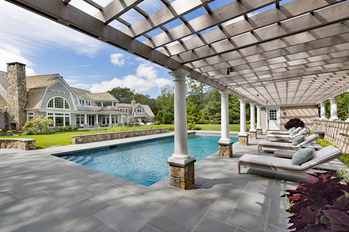 Trellises by the Pool with Classical Columns