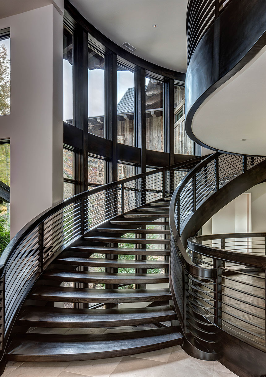 Wooden Spiral Staircase