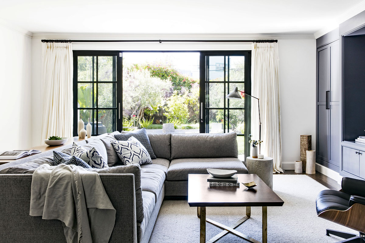 Living Room With Sliding Doors To Patio