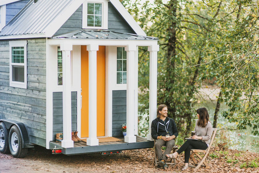 Beautiful Tiny House with Exterior Columns