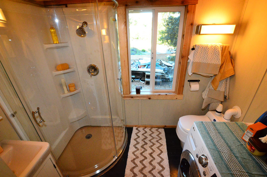 Tiny House Bathroom with Laundry Machine