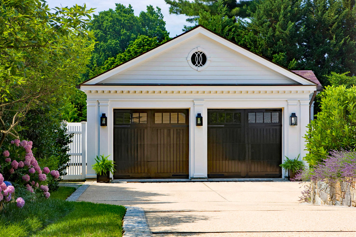 Classic Traditional Black and White Garage