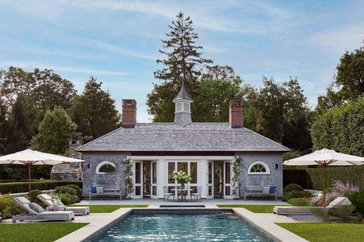 Pool House with Cupola