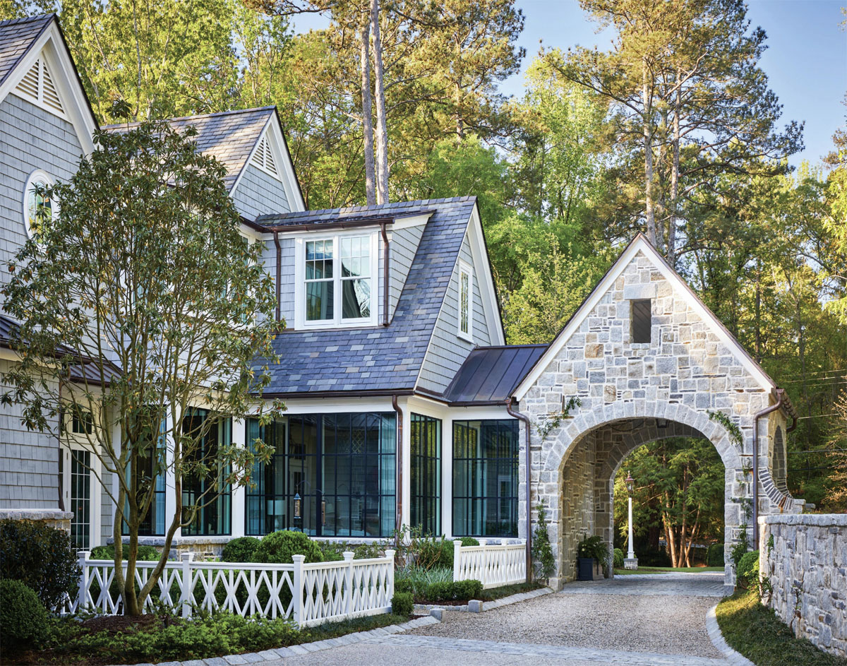 Stone and Shingle Style House