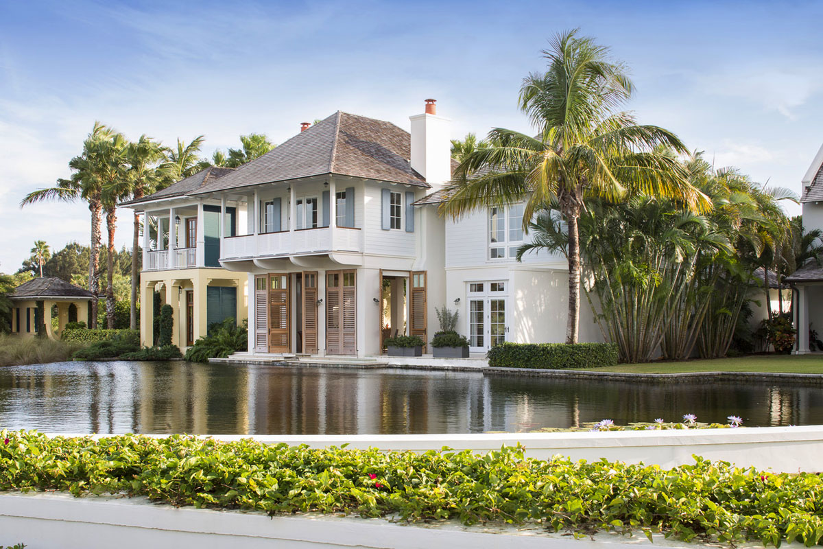 Tropical Style Home with Shutters