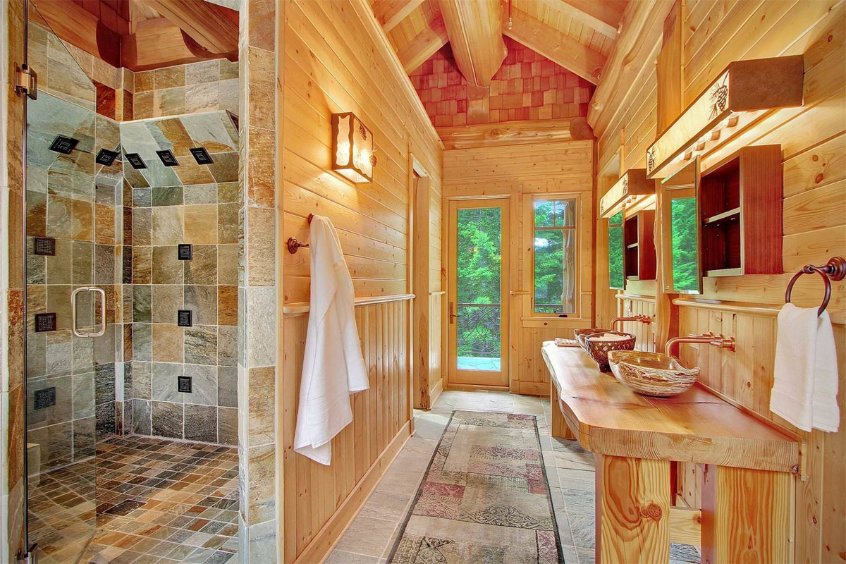 Pine Wood Bathroom