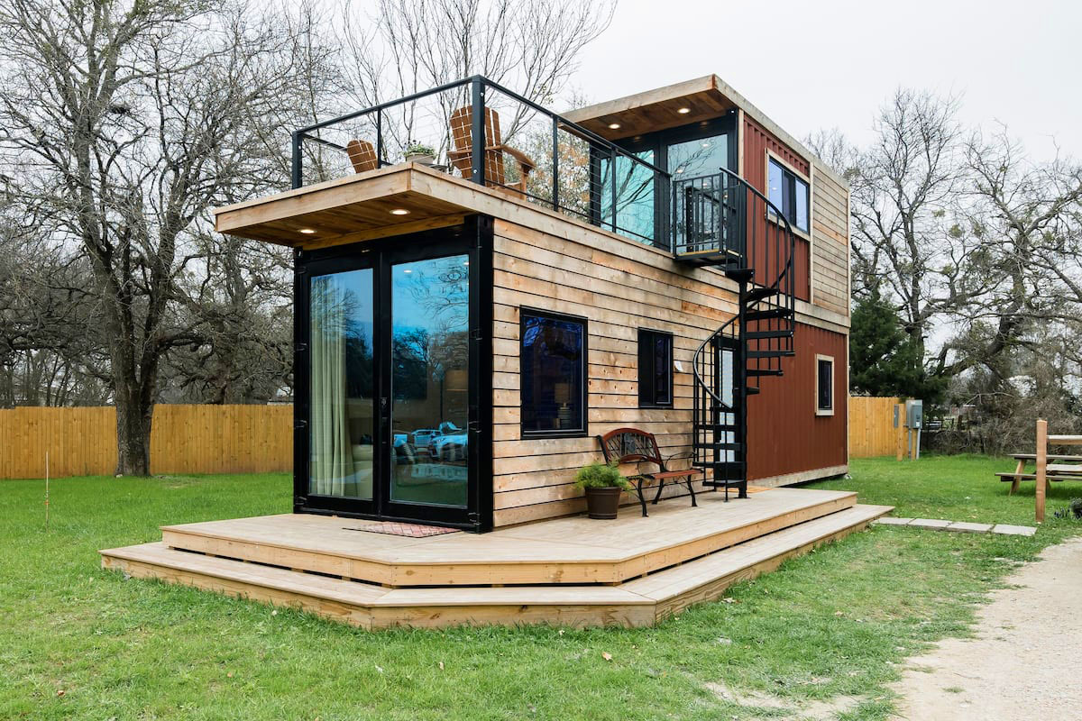 This Tiny House is a Fusion of 2 Shipping Containers