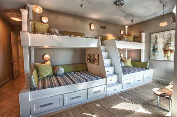Custom Bunk Beds with Storage Drawers