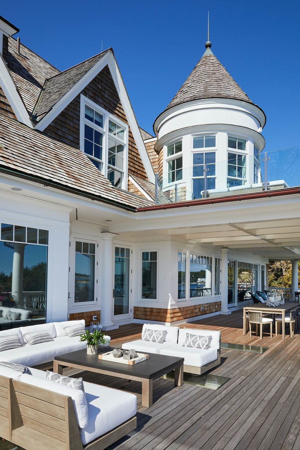 Shingle Style House Deck