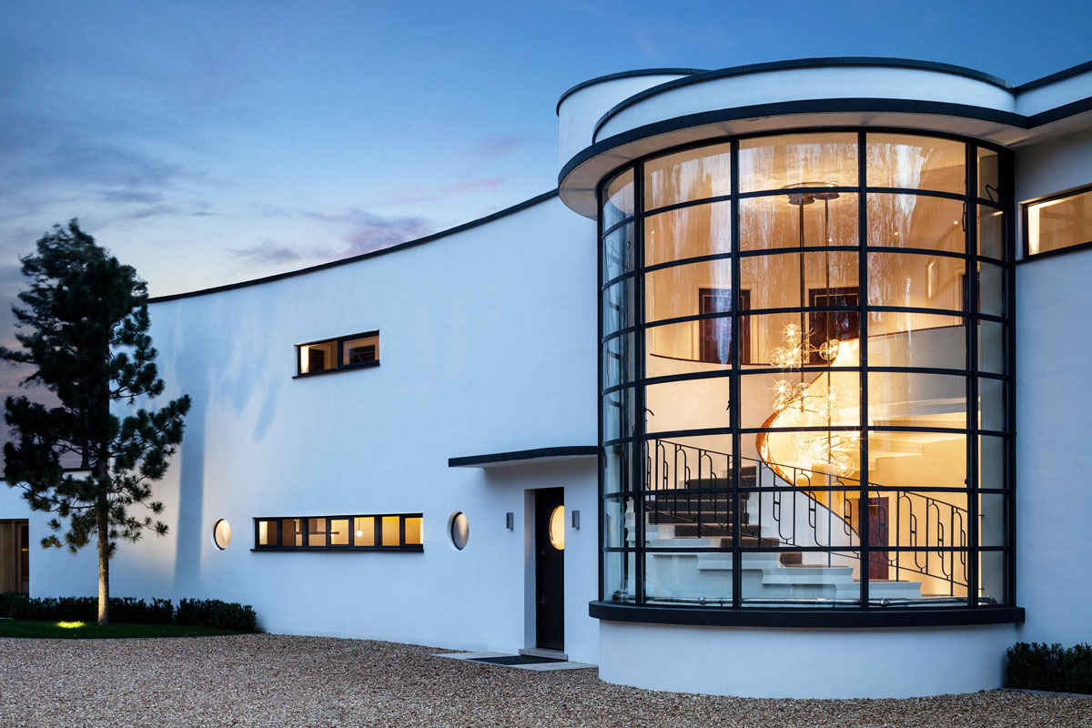 Glass Circular Structure with Staircase