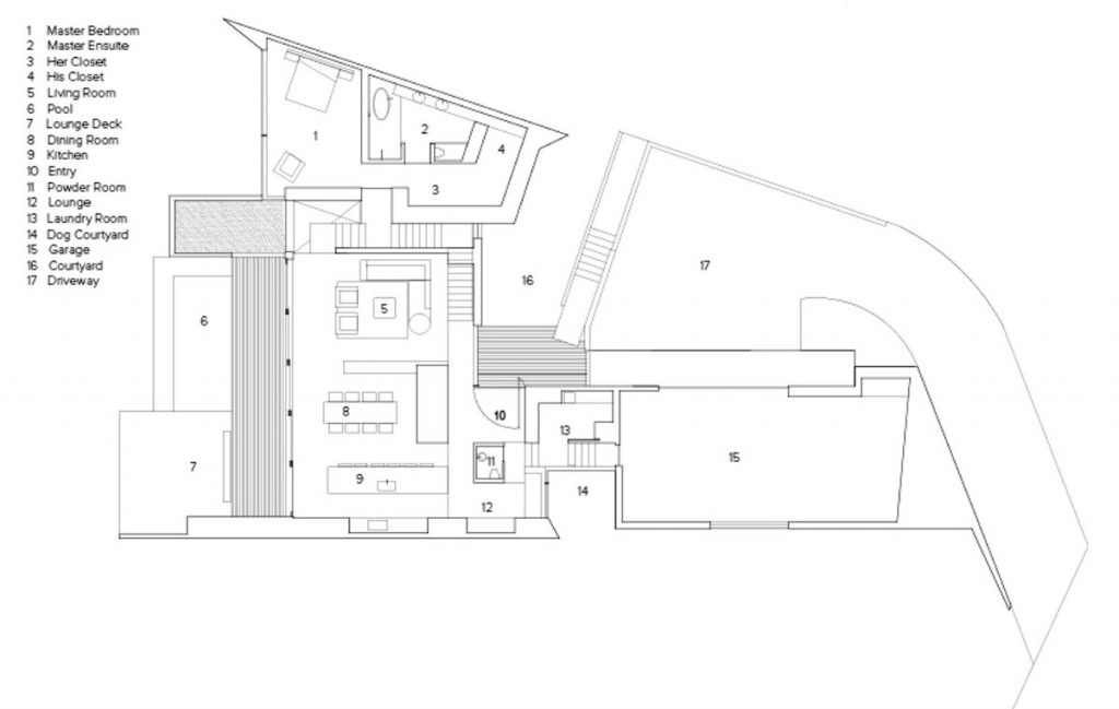 Minimalist Concrete House with Intimate Interior Spaces and Dramatic