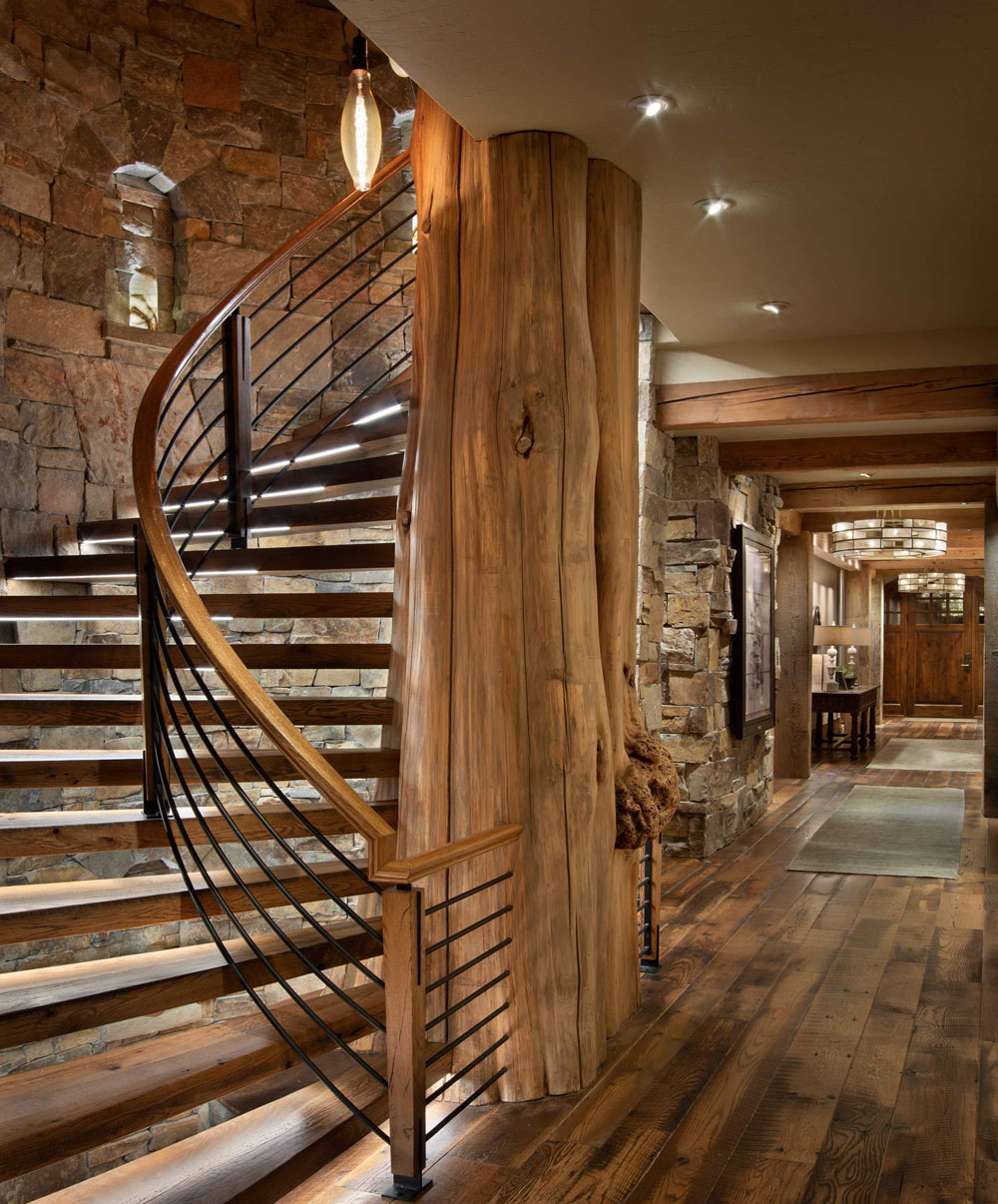 Rustic Stone and Timber Staircase