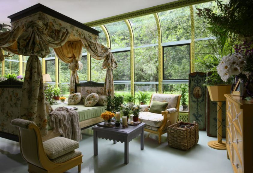 Elegant Winter Garden With Rich Interior Decor | iDesignArch | Interior