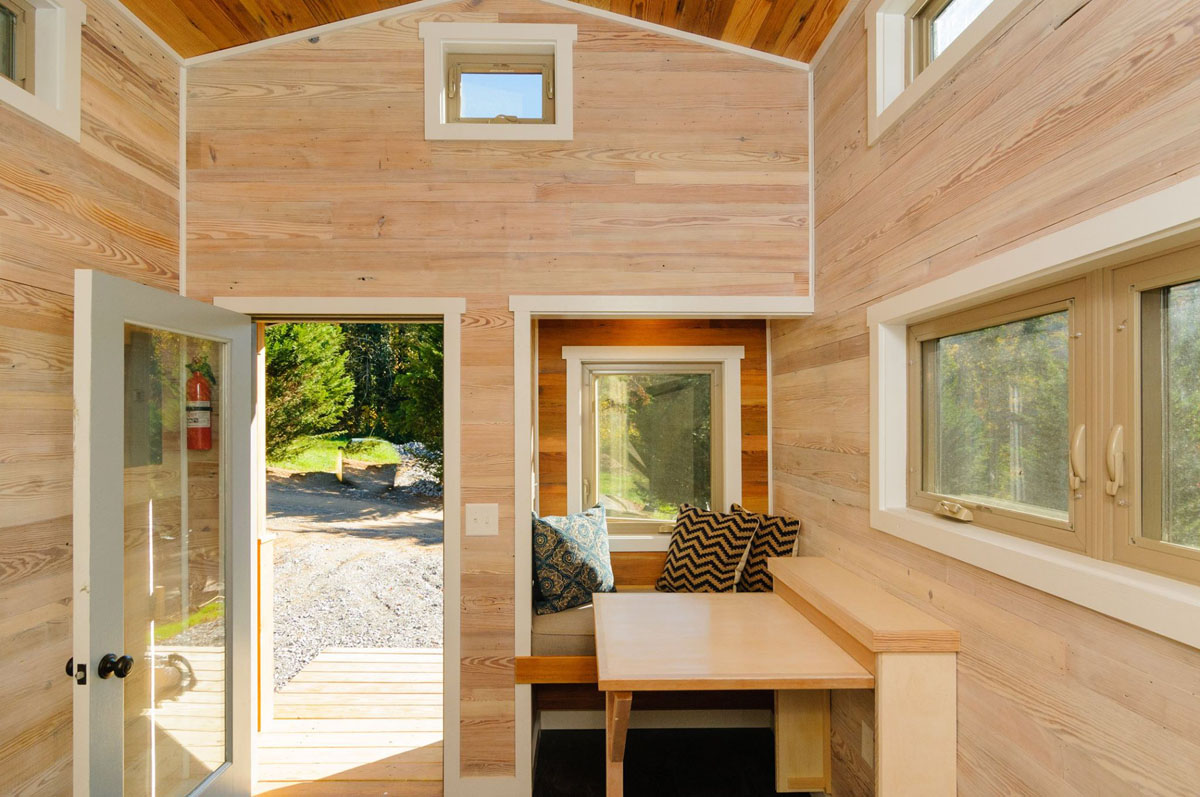 Craftsman Style Tiny Home Featuring Cedar Siding And