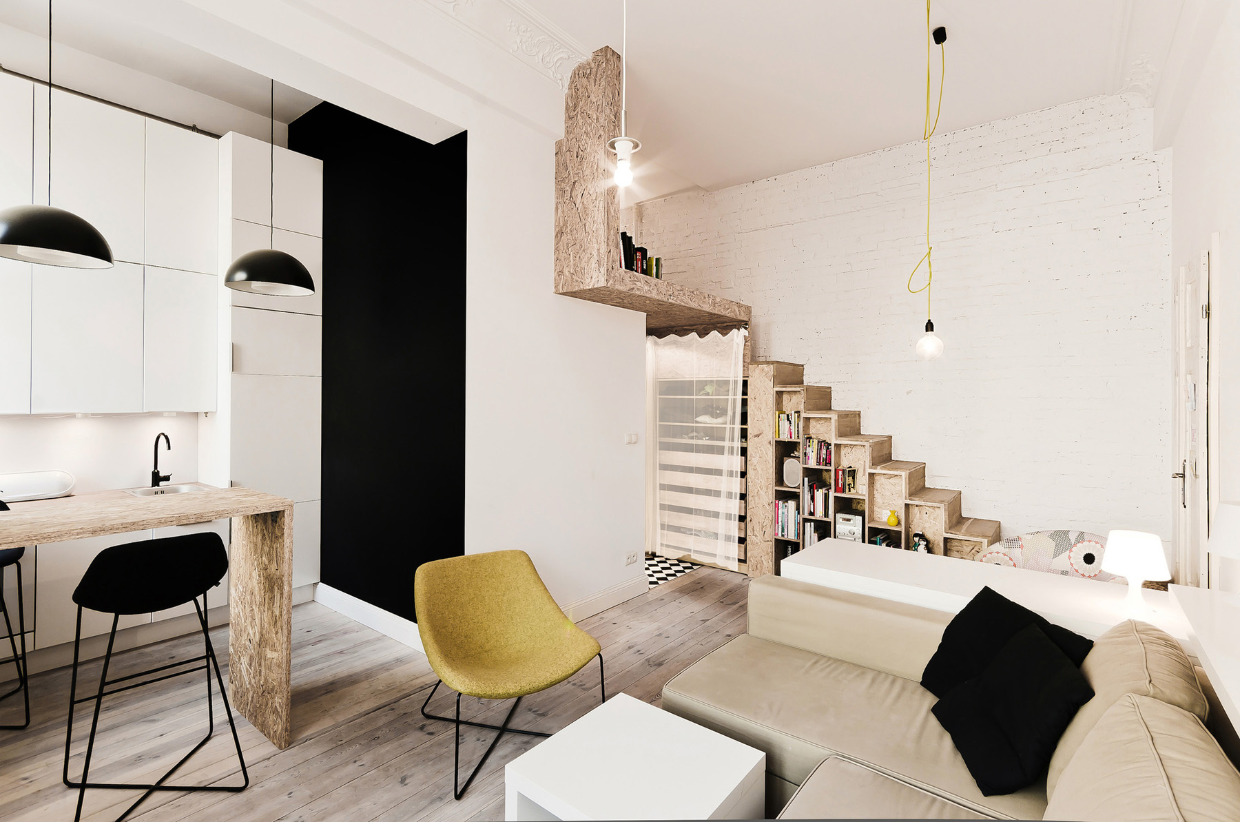 Apartment Bookcase Under the Stairs