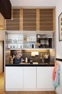 Tiny Modern Studio Apartment Kitchen