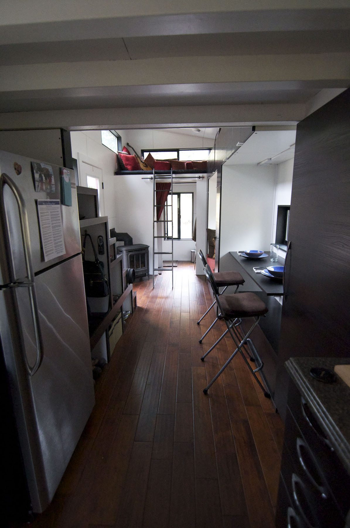 Elegant Minimalist Tiny House On Wheels With Staircase | iDesignArch